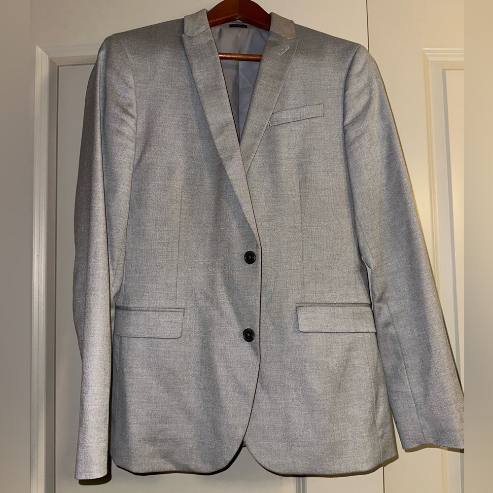 J. Ferrar Super Slim fit light gray suit Jacket